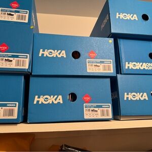 Hoka Red and Gray Shoe Boxes
